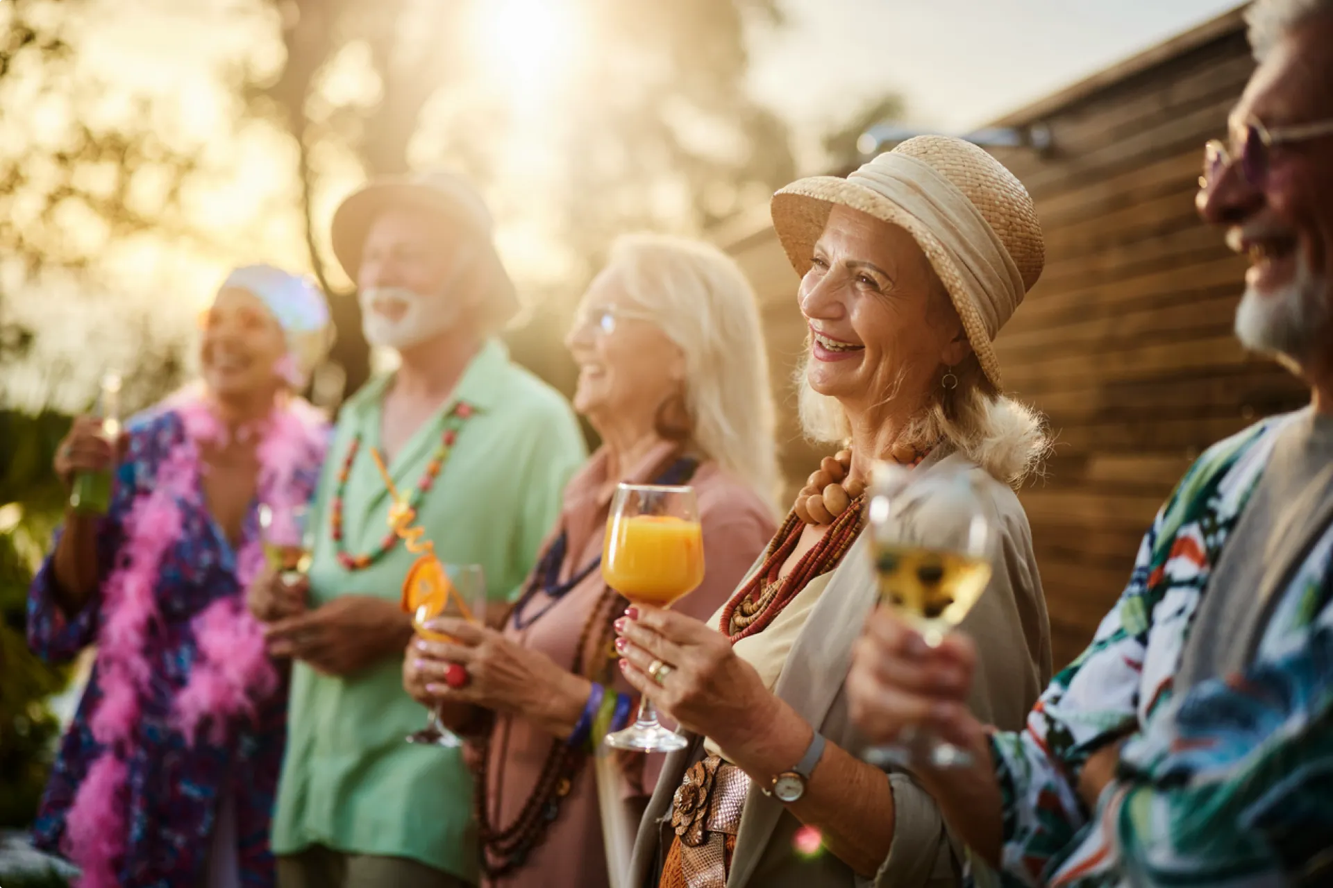 Residents celebrating together