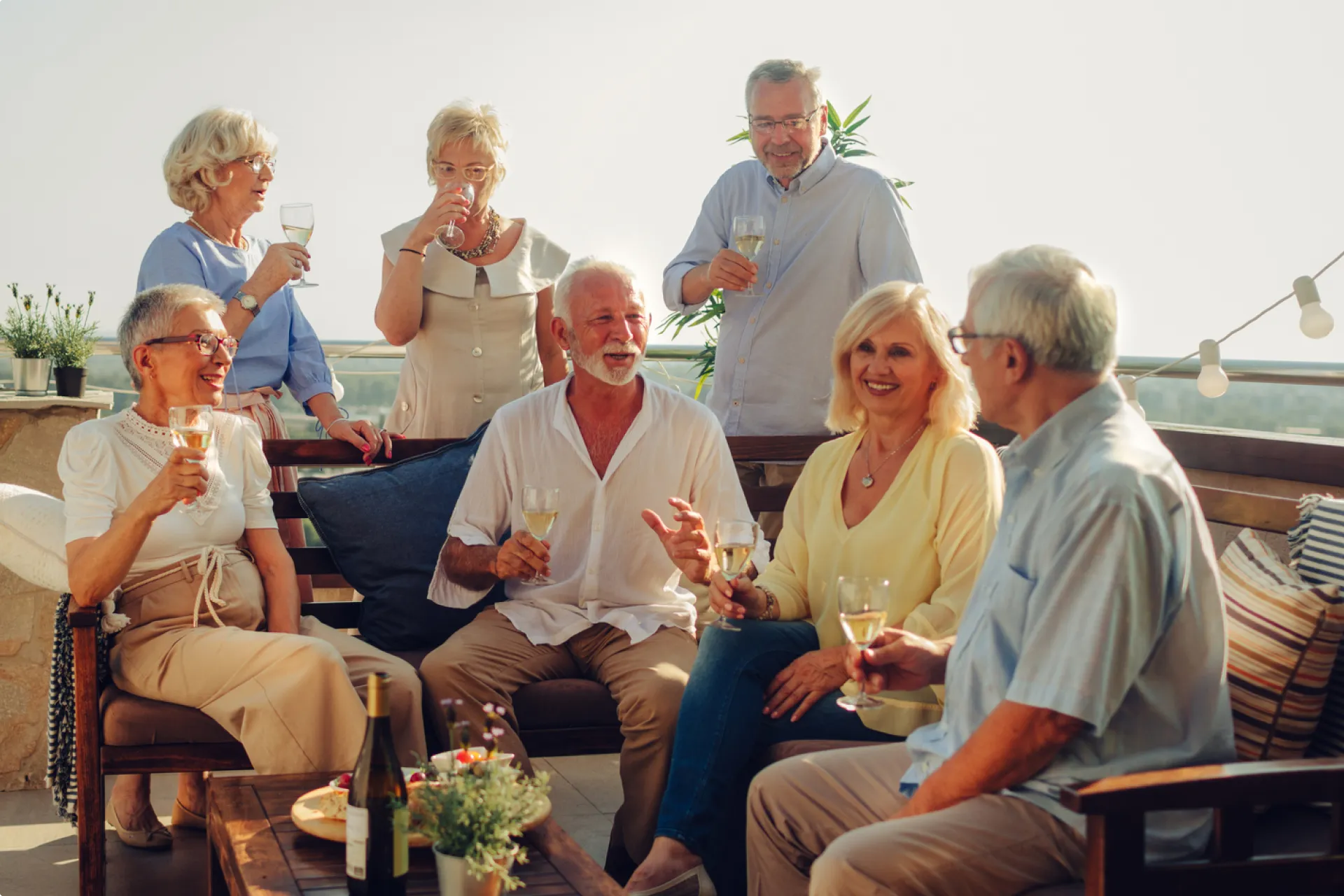 Residents celebrating together