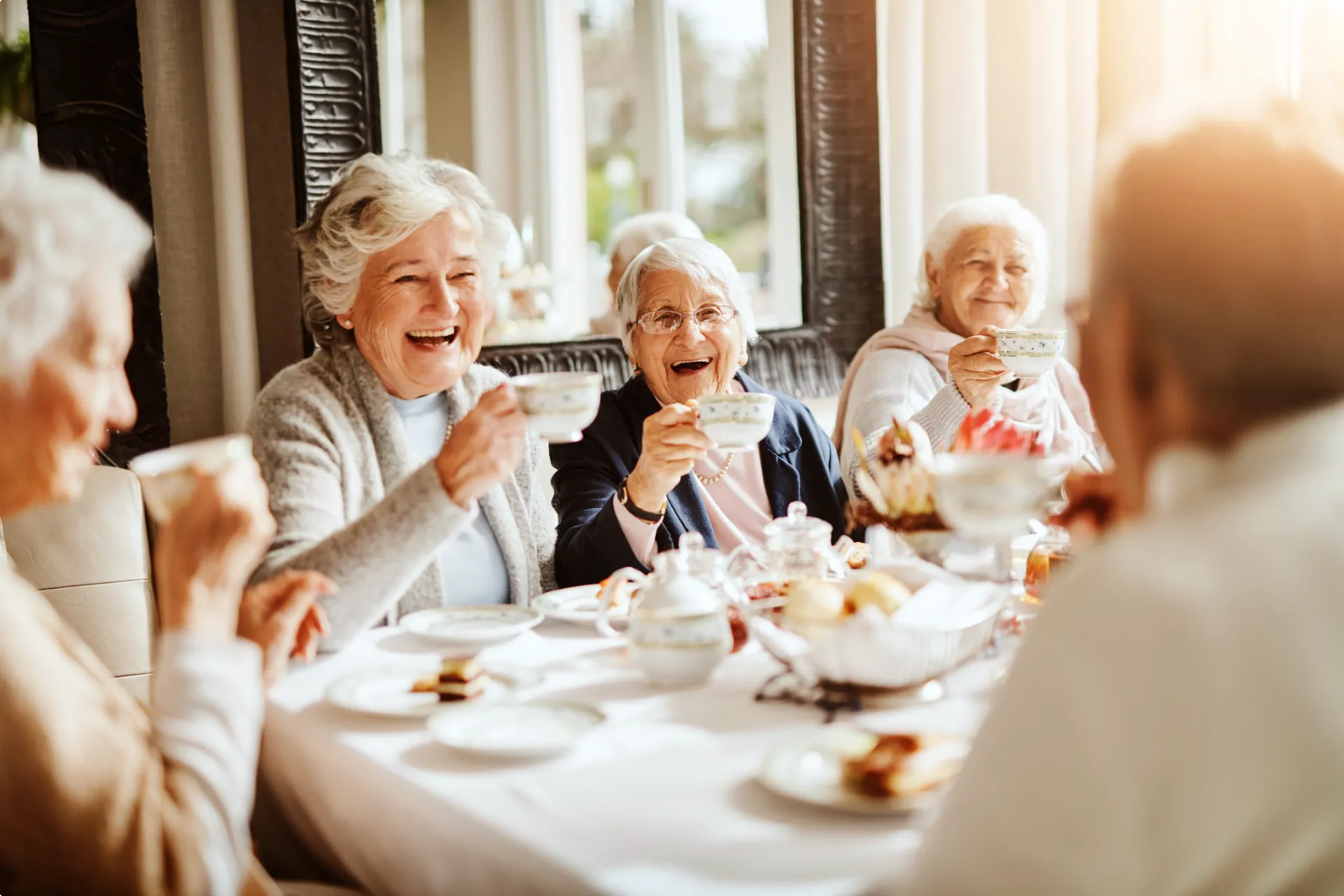 Residents celebrating together