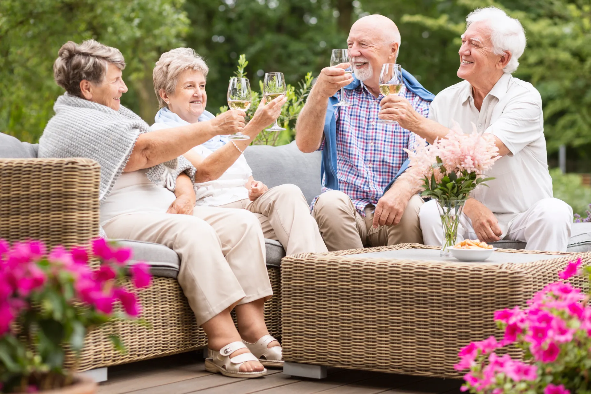 Residents celebrating together