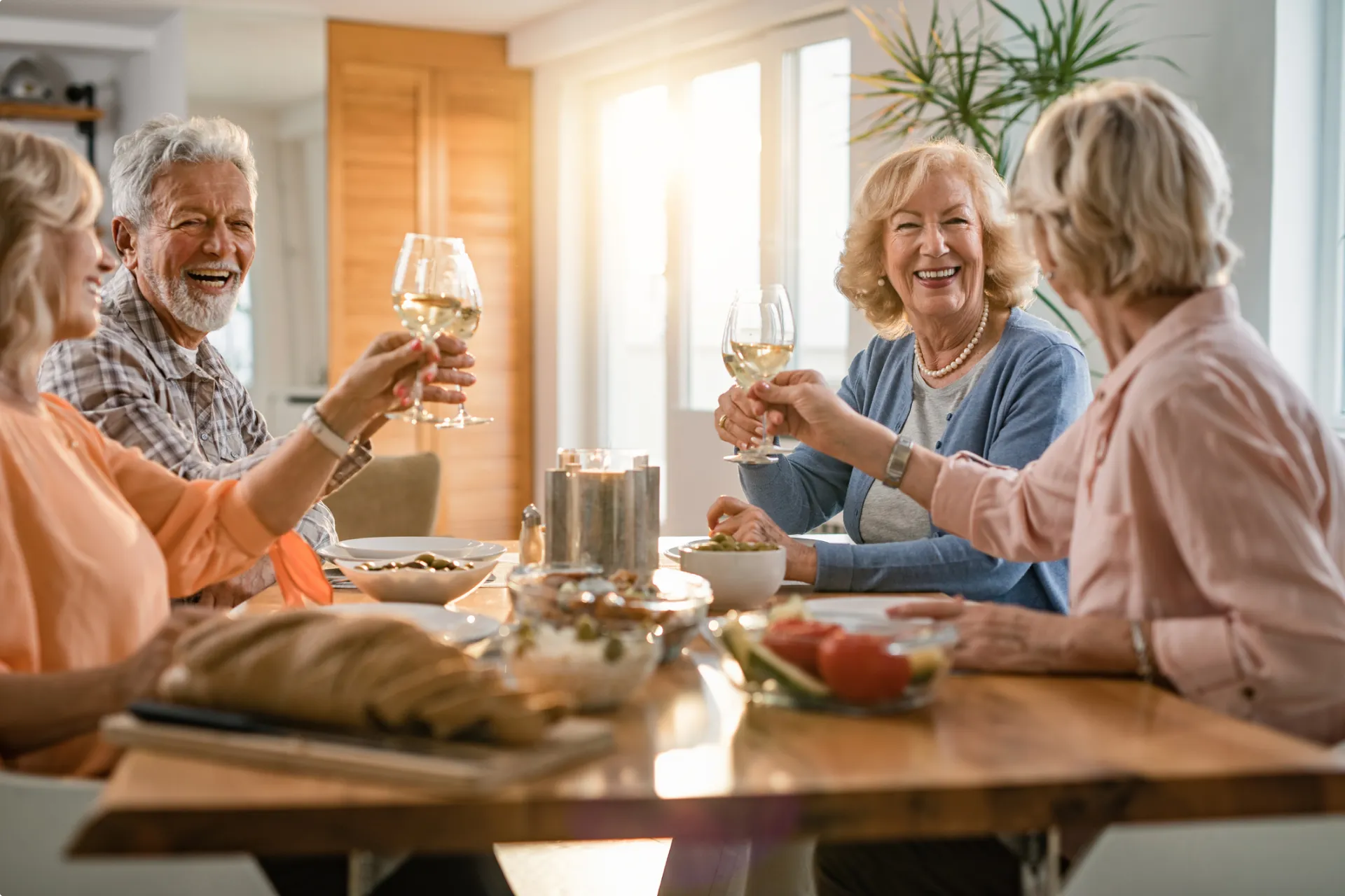 Residents celebrating together