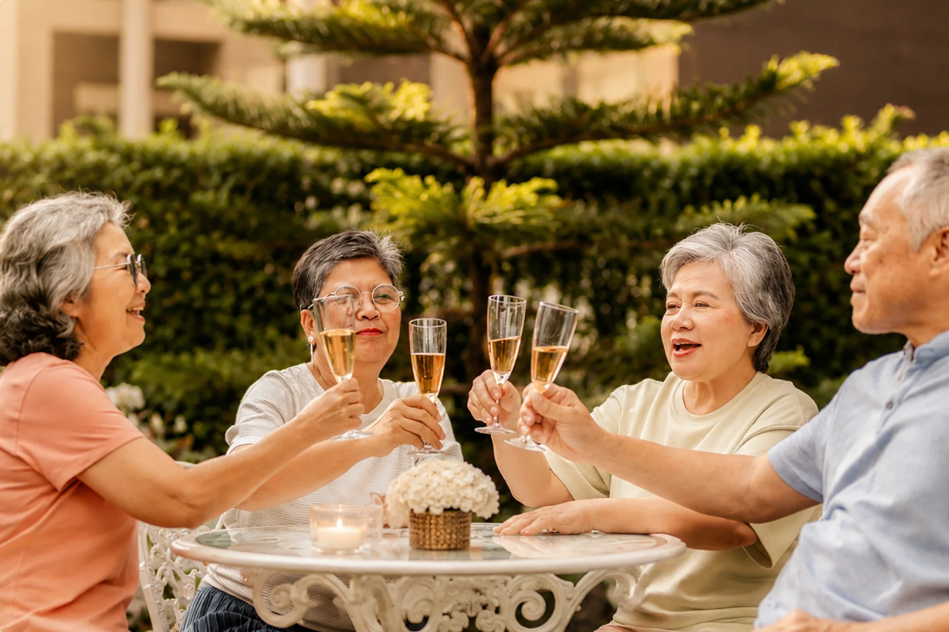 Residents celebrating together
